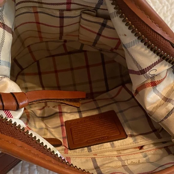 Coach Brown Leather Bucket Hobo Bag - Picture 11 of 16